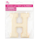 H WOOD LETTER BEVEL CUT (NATURAL) 11x1.2CM