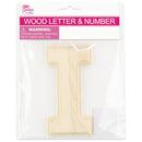 WOOD (NATURAL) "I" LETTER BEVEL CUT 11x1.2CM