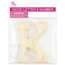 K WOOD LETTER BEVEL CUT (NATURAL) 11x1.2CM