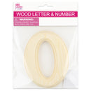 O WOOD LETTER BEVEL CUT (NATURAL) 11x1.2CM