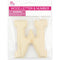 W WOOD LETTER BEVEL CUT (NATURAL) 11x1.2CM
