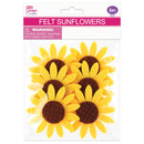 SUNFLOWER; FELT 8CM 6PC