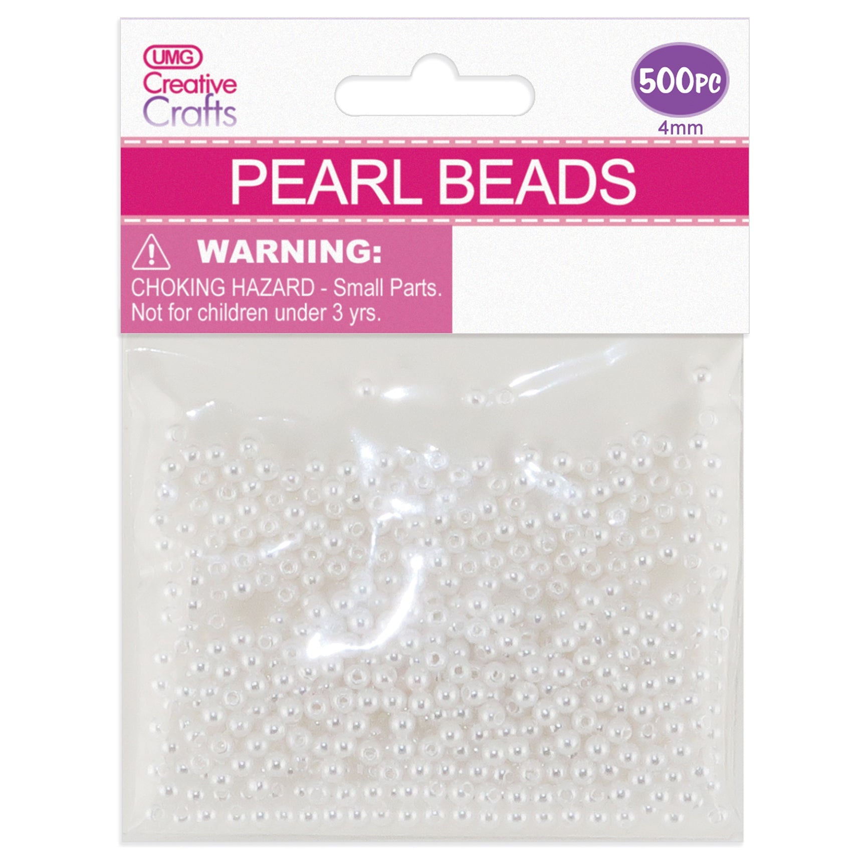 PEARL BEADS 4MM 500PCS  WHITE