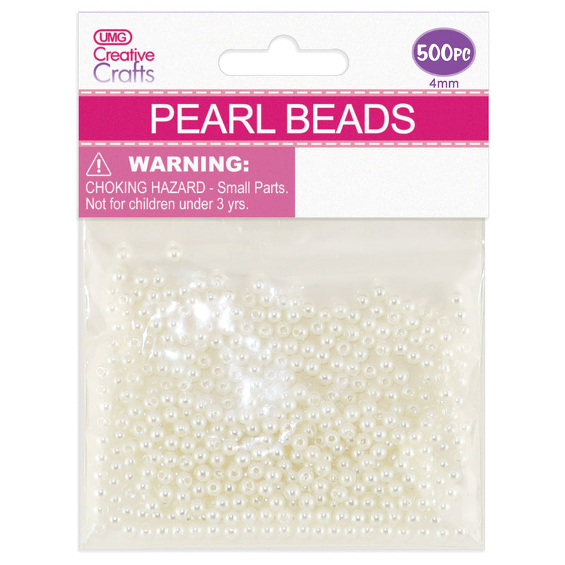 PEARL BEADS 4MM 500PC IVORY