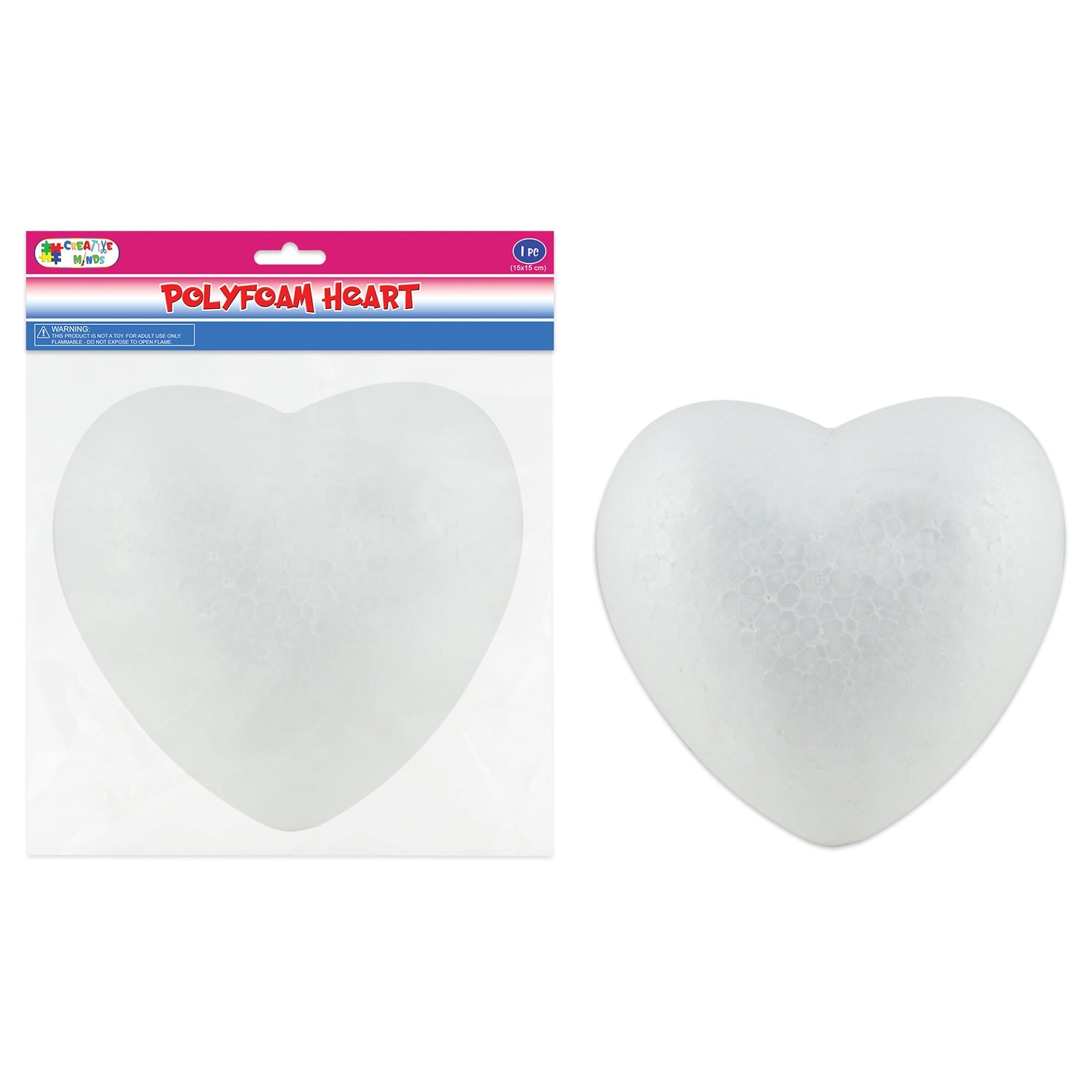 POLYFOAM HEART 15CM