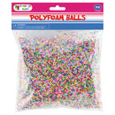 POLYFOAM BEADS RAINBOW 1-2MM 10 GRAMMS