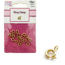 RING CLASP 6MM 18PC GOLD