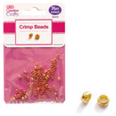 CRIMP BEADS 3MM 75PC GOLD