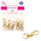 KEY RING CLIP 31.75MM 5PC GOLD