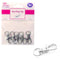 KEY RING CLIP 31.75MM 5PC SILVER