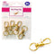 KEY RING CLIP 41.40MM 4PC GOLD