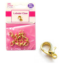 LOBSTER CLAW 15MM 10PC GOLD