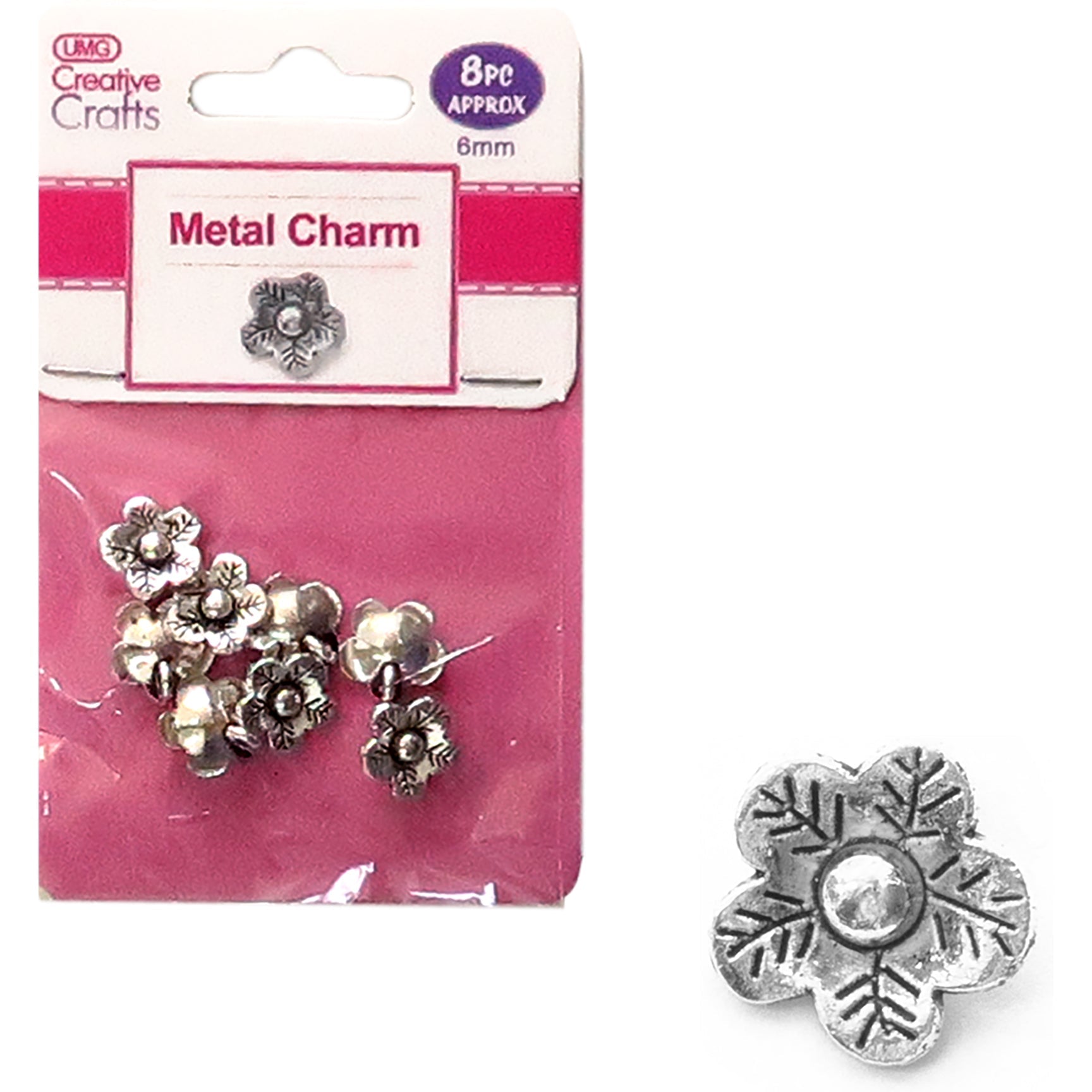 METAL CHARMS 10MM 8PC APPROX