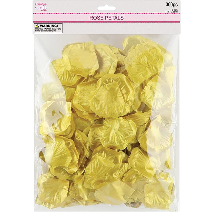 ROSE PETALS 200 CT; METALLIC GOLD
