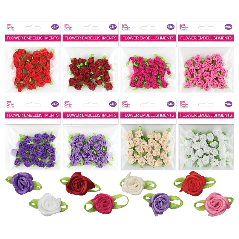 FLOWER CRAFT ROSE; 24PC 1.5CM