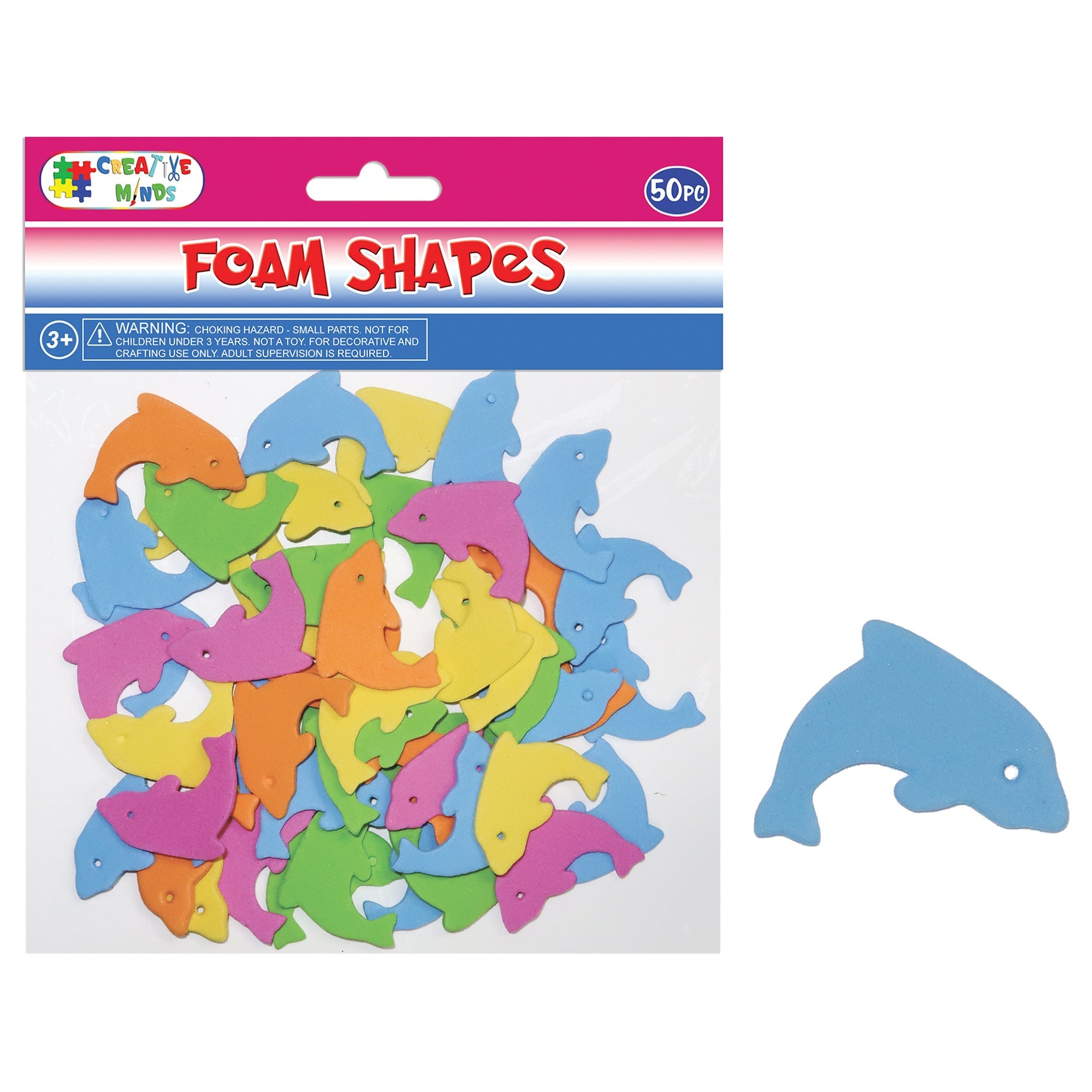 FOAM CRAFT SEA ANIMALS 50PC