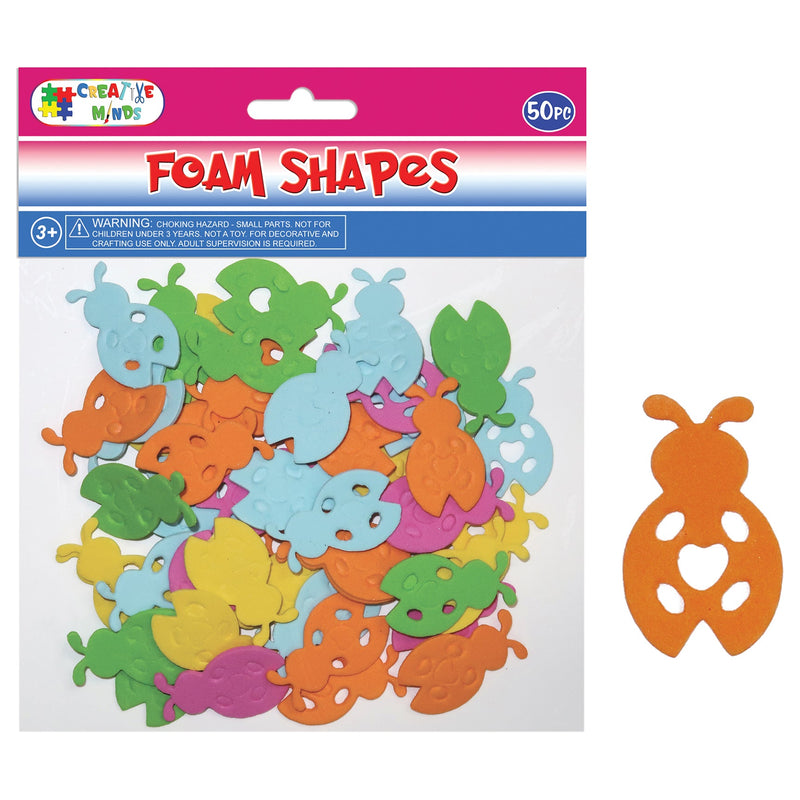 FOAM CRAFT BEETLES 50PC