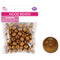 WOOD BEADS ROUND BROWN 12MM 100PC