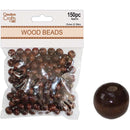 WOODEN BEAD DK BROWN 10MM 150PC