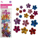 FLOWER GEMSTONES 3ASSTD SIZES 102PC