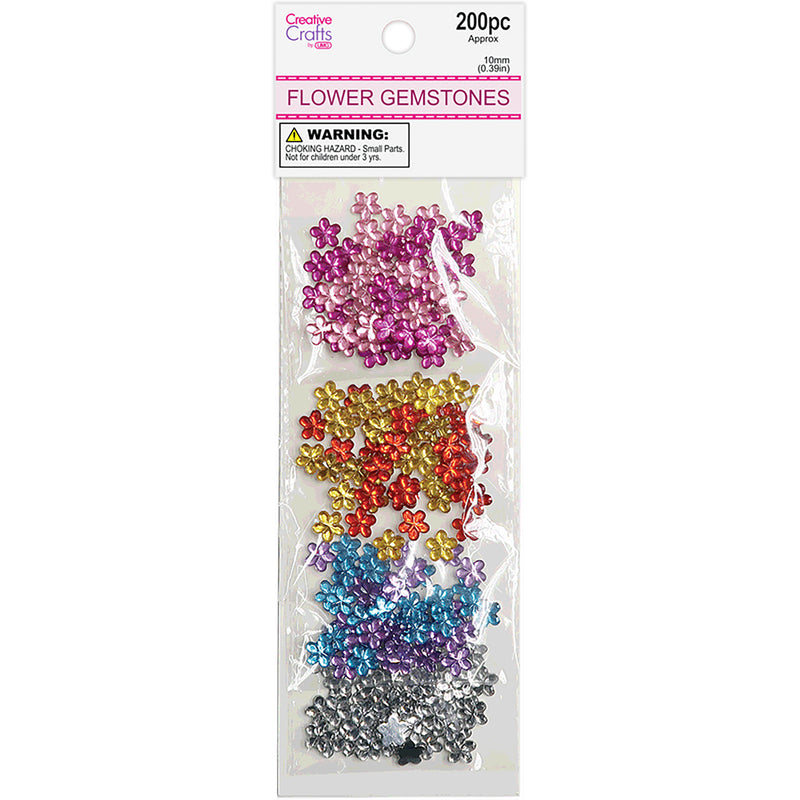 FLOWER GEMSTONES 10MM 200PC