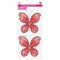 BUTTERFLY EMBELISHMENT 10CM 2PC RED