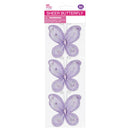 BUTTERFLY EMBELISHMENT 7.5CM 3PC PURPLE