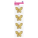 BUTTERFLY EMBELISHMENT 5.5CM 4PC GOLD