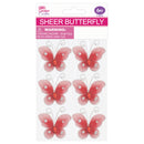 BUTTERFLY EMBELISHMENT 3.8CM RED