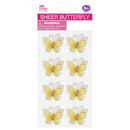 BUTTERFLY EMBELISHMENT 2.5CM 8PC GOLD