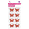 BUTTERFLY EMBELISHMENT 2.5CM 8PC RED