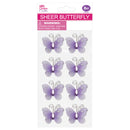 BUTTERFLY EMBELISHMENTS 2.5CM PURPLE