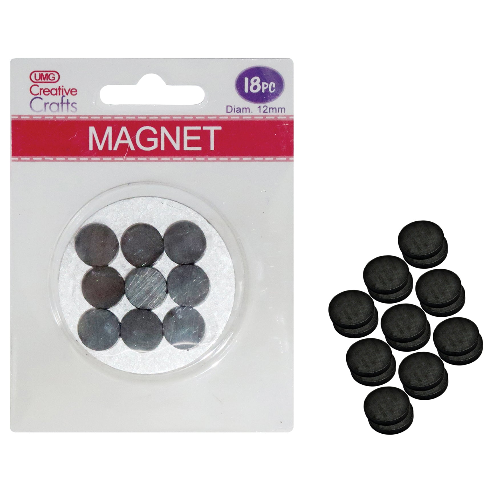 MAGNETS 12MM (DIA) 18PK