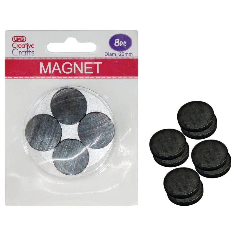 MAGNETS 22MM (DIA) 8PK