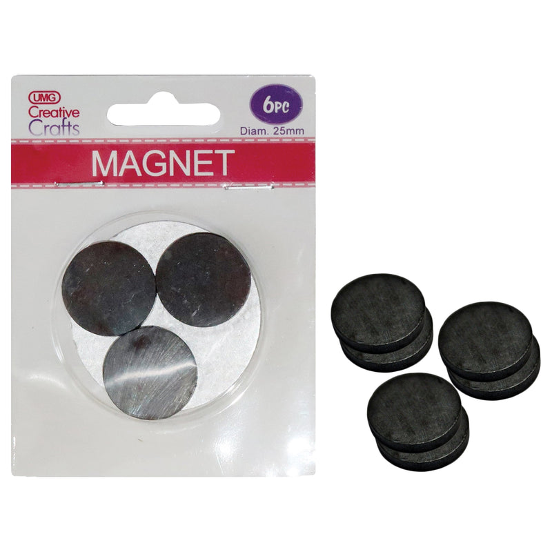 MAGNETS 25MM (DIA) 6PK