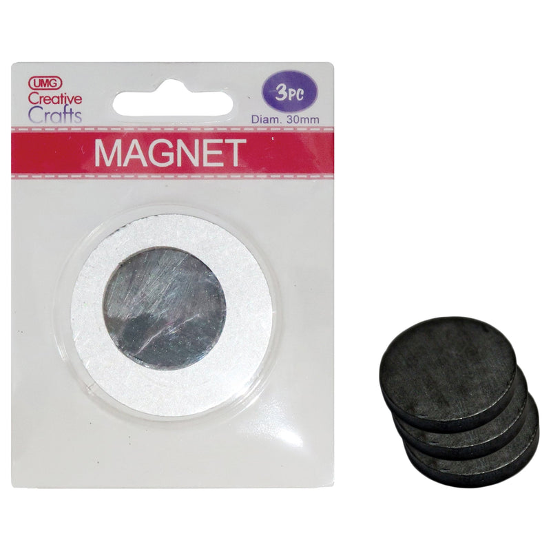 MAGNETS 30MM (DIA) 3PK