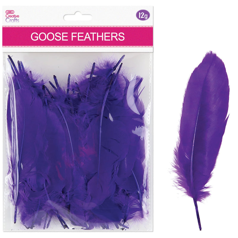 GOOSE FEATHERS 3"-5"-12G PURPLE