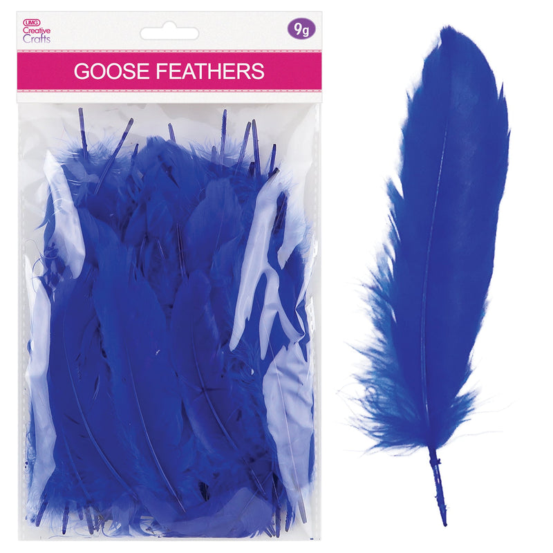 GOOSE FEATHERS 5"-7" 9G ROYAL  BLUE