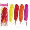 QUILL FEATHER 10"-12" 4PC MIXED HOT COLORS