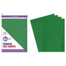 FELT SHEET 4PC 9"X12" GREEN 160GSM