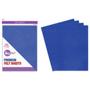 FELT SHEET 4PC 9"X12" ROYAL BLUE 160GSM