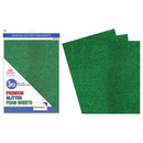 GLITTER FOAM SHEETS PEEL&STICK 3PC GREEN 9"X12" 2MM