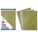 GLITTER FOAM SHEETS PEEL&STICK 3PC SILVER, GOLD 9"X12"