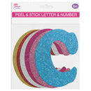 GLITTER LETTERS "C" PEEL&STICK 6 COLORS ASSTD 12-14CM