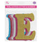 GLITTER LETTERS "E" PEEL&STICK 6 COLORS ASSTD 12-14CM