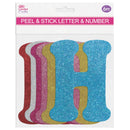 GLITTER LETTERS "H" PEEL&STICK 6 COLORS ASSTD 12-14CM