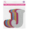 GLITTER LETTERS "J" PEEL&STICK 6 COLORS ASSTD 12-14CM