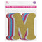 GLITTER LETTERS "M" PEEL&STICK 6 COLORS ASSTD 12-14CM