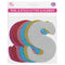 GLITTER LETTERS "S" PEEL&STICK 6 COLORS ASSTD 12-14CM