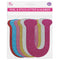 GLITTER LETTERS "U" PEEL&STICK 6 COLORS ASSTD 12-14CM